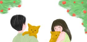 情侣头像手绘