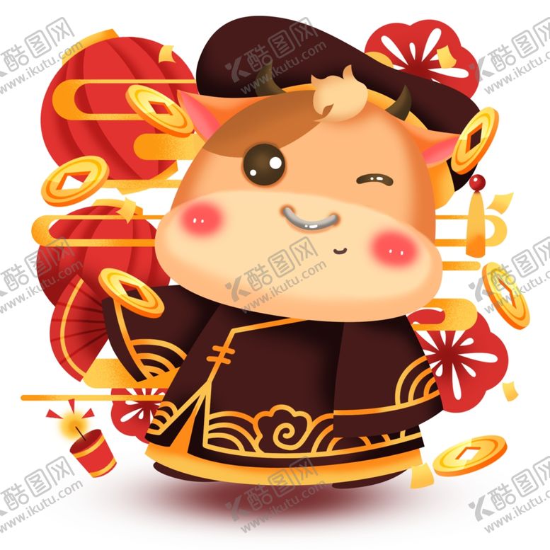 编号：42362310290543175991【酷图网】源文件下载-2021金牛送福牛年