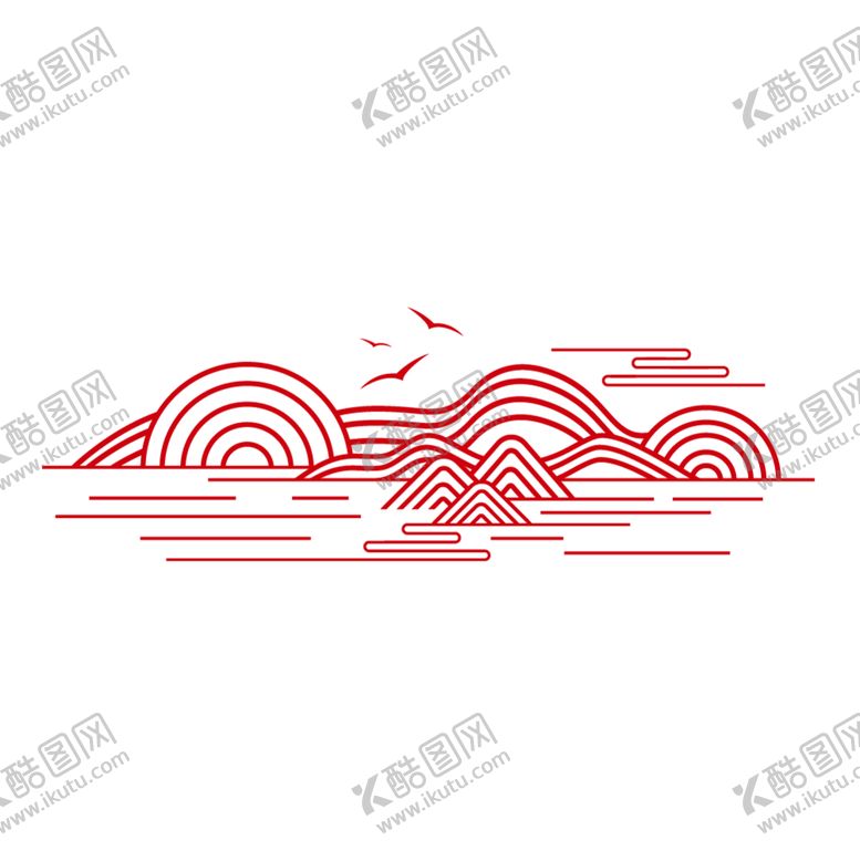 编号：71839402031411182118【酷图网】源文件下载-山水简图