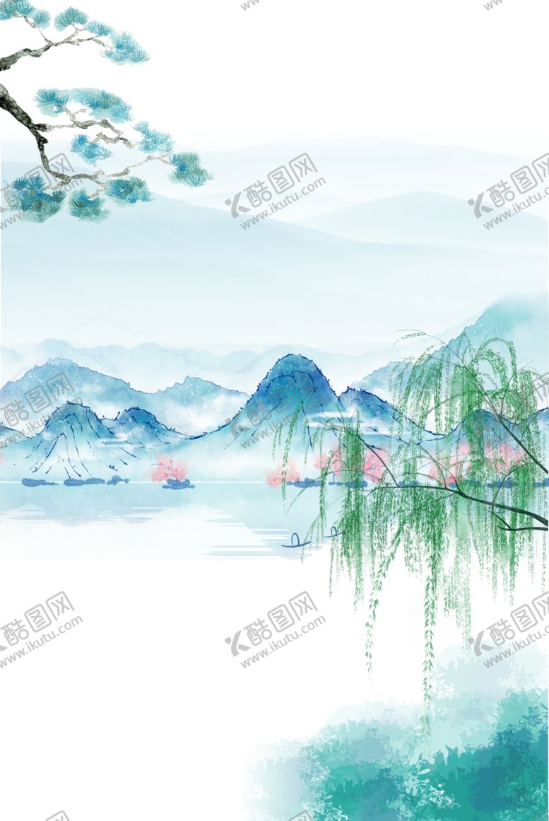 编号：41502109231220436943【酷图网】源文件下载-水墨春天