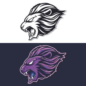 狮子图标金动物插画腾卡片