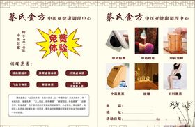 中医调理宣传单单页