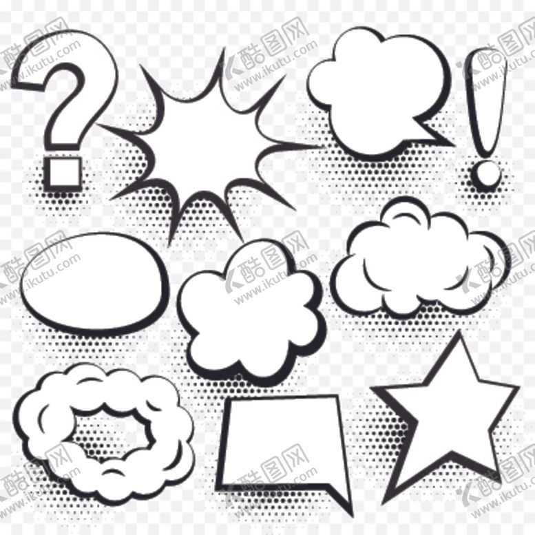 编号：45799510120453238224【酷图网】源文件下载-漫画对话框气泡