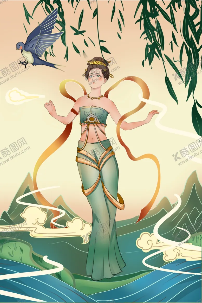 编号：45796002171324408256【酷图网】源文件下载-古装美女