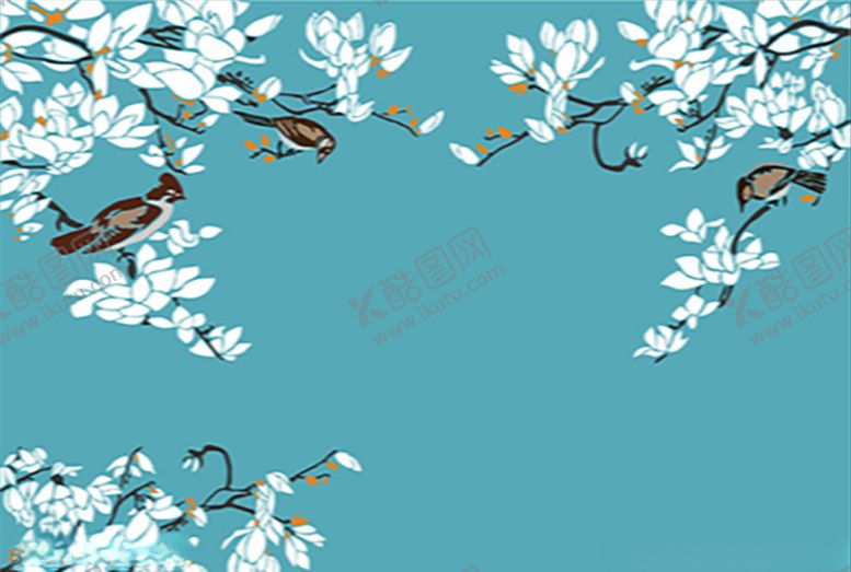 编号：33826509222233449352【酷图网】源文件下载-玉兰鸟儿