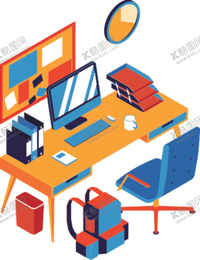 编号：35257210031126151841【酷图网】源文件下载-办公桌插图