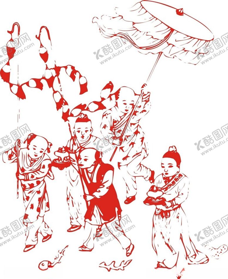 编号：66903002201416146508【酷图网】源文件下载-古代人物剪纸