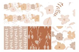 复古花卉图案设计素材