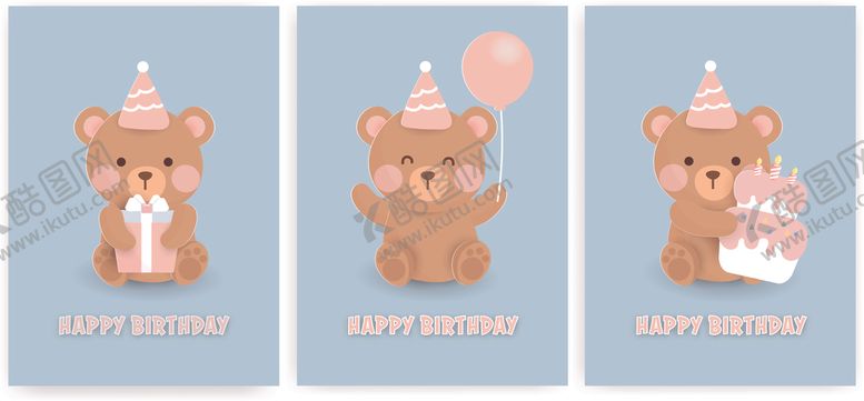 编号：26797010081526307884【酷图网】源文件下载-卡通动物卡片