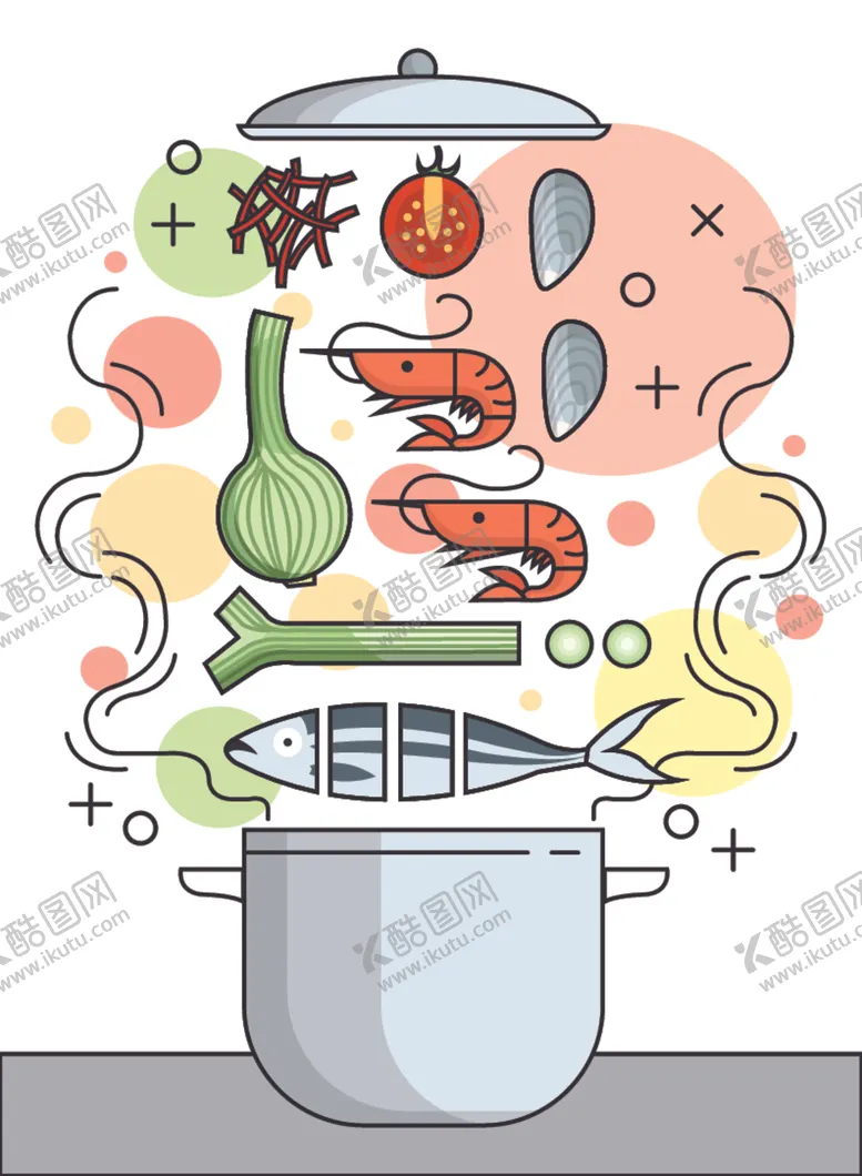 编号：97458807010637177185【酷图网】源文件下载-餐饮烹饪主题卡通插画