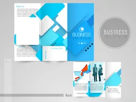 蓝色几何风企业宣传册设计