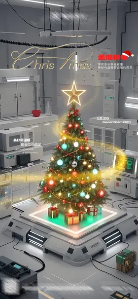 圣诞节节日移动端海报