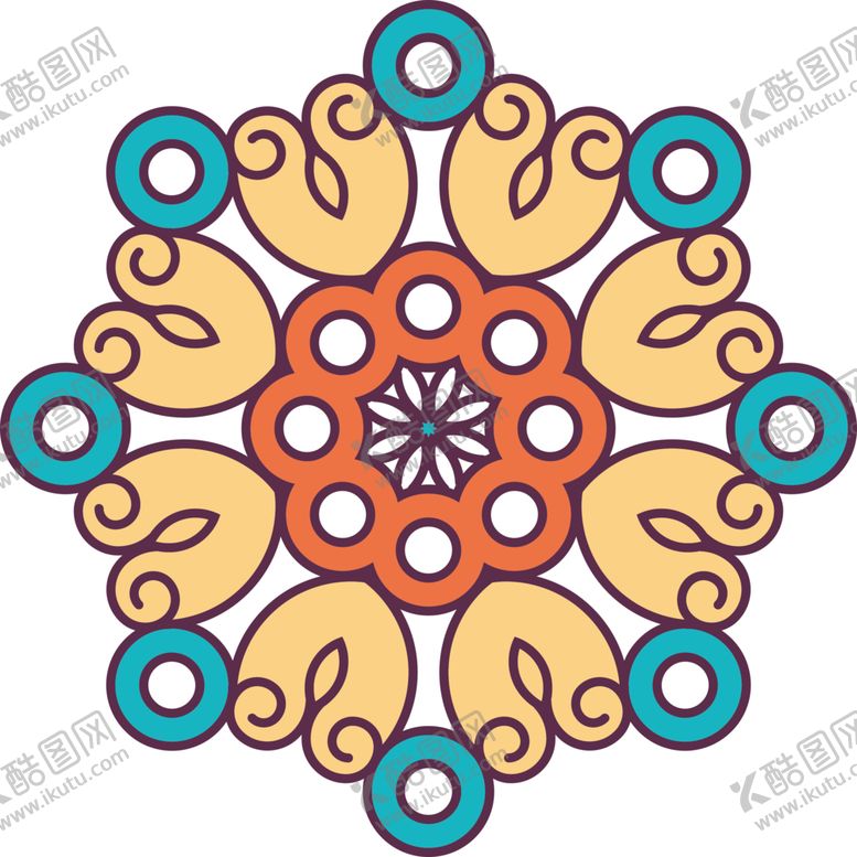 编号：31551609251301513861【酷图网】源文件下载-复古花纹图案