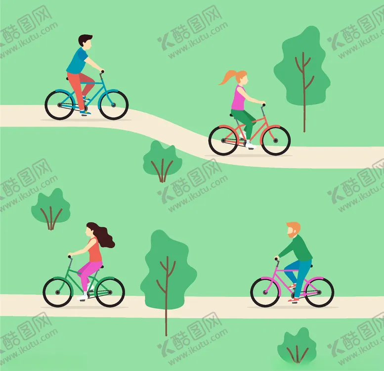 编号：43846104211938065718【酷图网】源文件下载-骑自行车