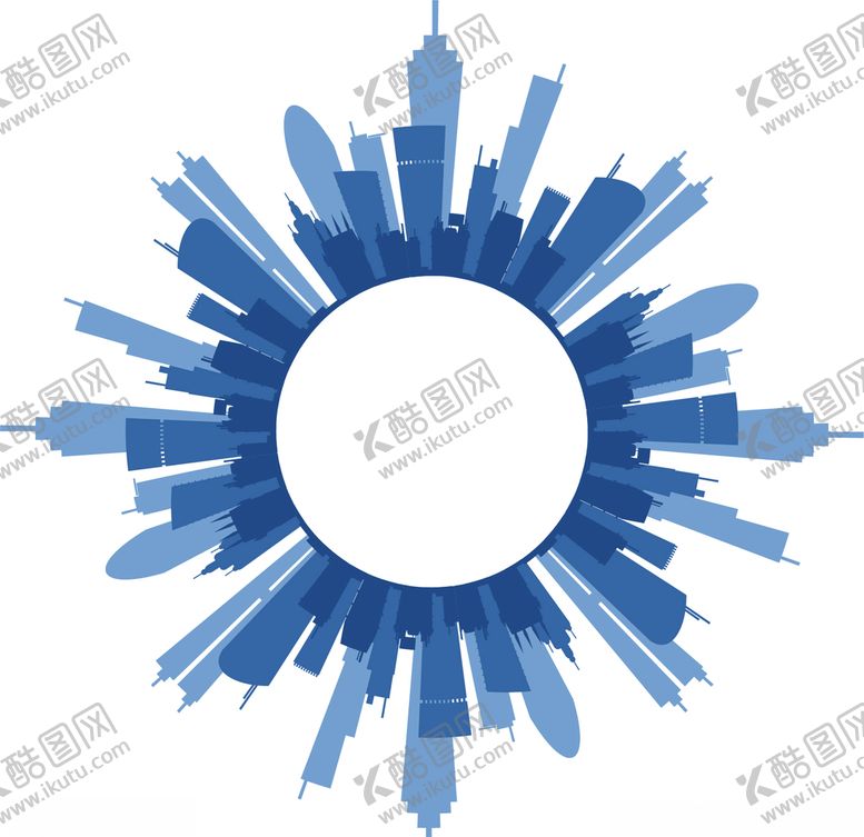 编号：30966607080331529638【酷图网】源文件下载-圆环城市剪影