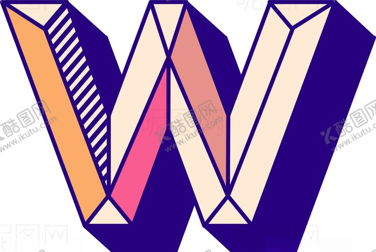 编号：31567307042207055183【酷图网】源文件下载-字母W