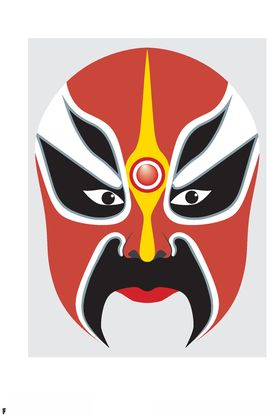 中国风传统京剧脸谱