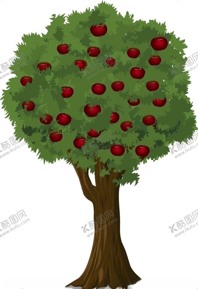编号：79227209242055354081【酷图网】源文件下载-矢量苹果树