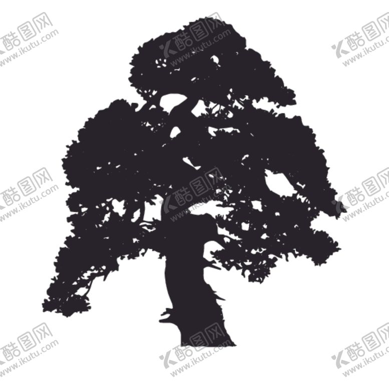 编号：79288010271249286356【酷图网】源文件下载-植物树木剪影