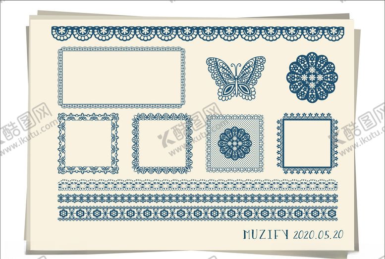 编号：29772510290638036798【酷图网】源文件下载-12款入花边蕾丝手绘稿