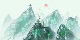 水墨山水间的诗意景致