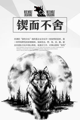 励志海报狼性文化全力以赴
