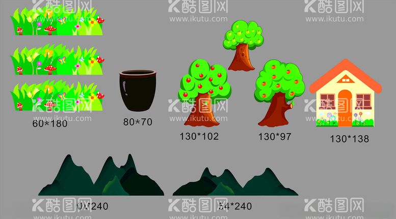 编号：67163812151348446450【酷图网】源文件下载-幼儿园卡通表扬道具花朵树