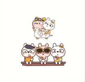 可爱卡通无缝印花图片兔子矢量花纹