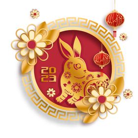 兔年素材剪纸春节剪纸癸卯