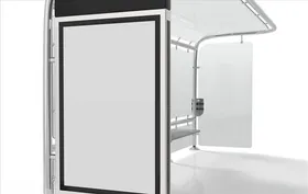 户外海报样机广告展示站立式广告牌展板展架