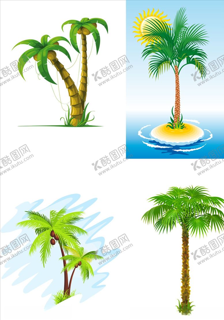 编号：93486707070833211498【酷图网】源文件下载-手绘椰子树