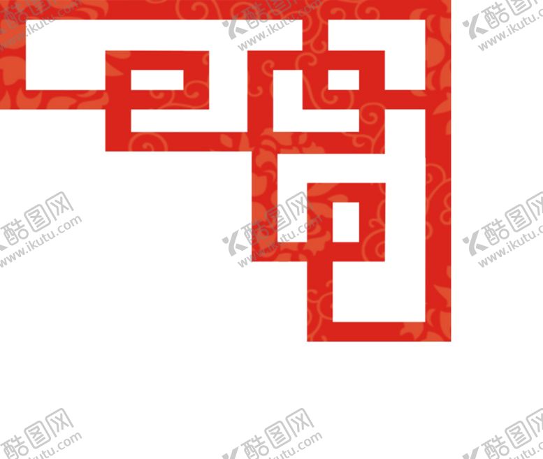 编号：42654309101608511912【酷图网】源文件下载-中式回形纹边框传统红色