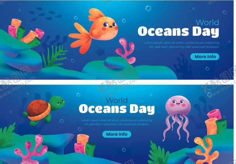 编号：29874911021058562860【酷图网】源文件下载-海洋日主题插画海报