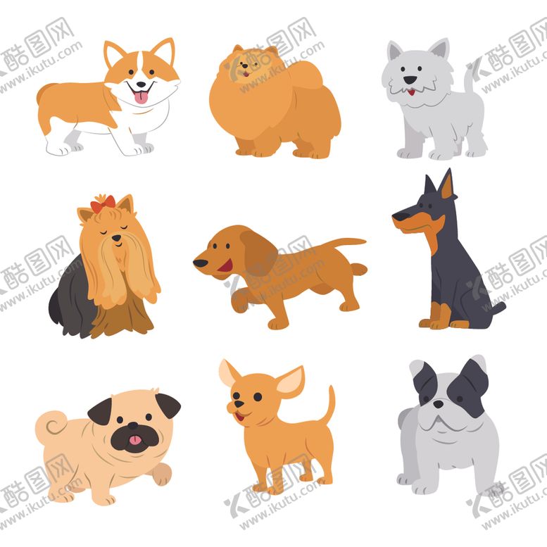 编号：23641410261604526238【酷图网】源文件下载-狗DOG动物卡通