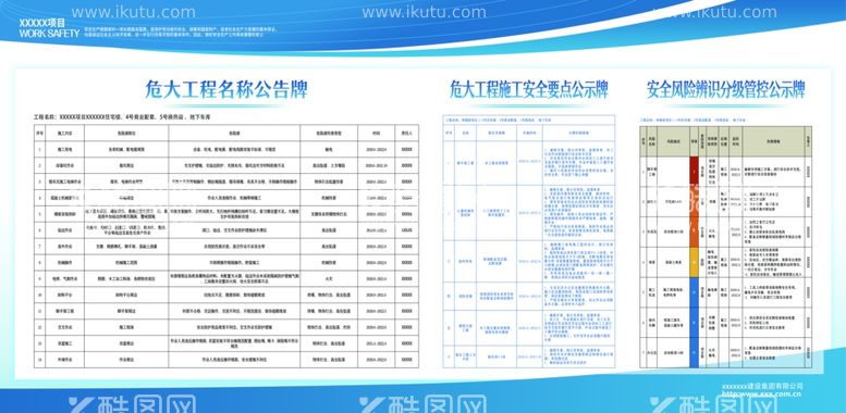 编号：74737411240946599832【酷图网】源文件下载-危大工程施工安全公示牌风险管控