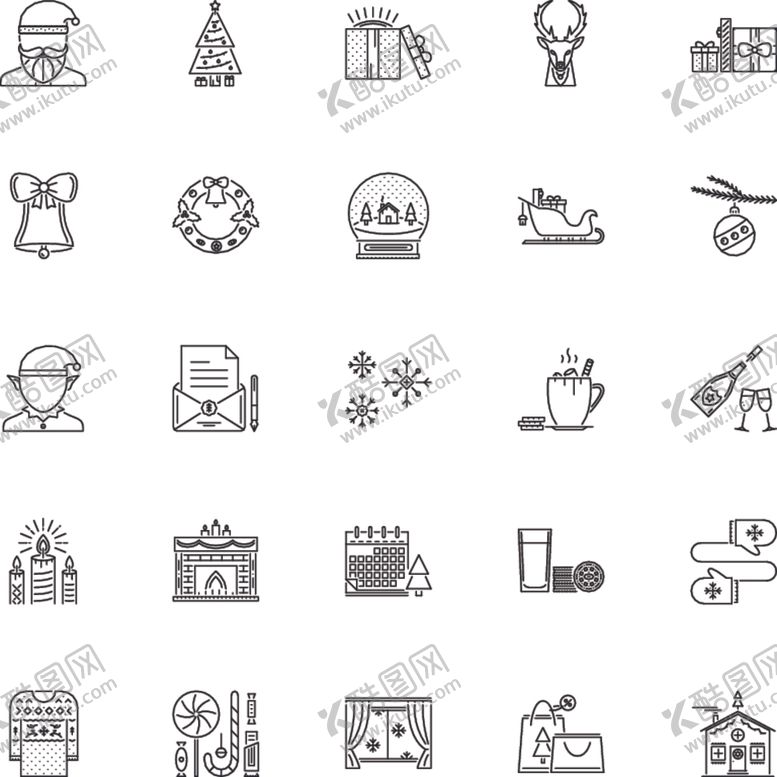 编号：21731109291606106710【酷图网】源文件下载-线性办公图标