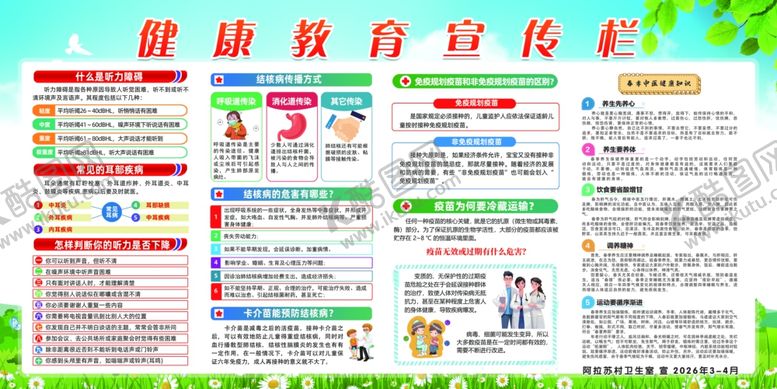 编号：91682504020200147552【酷图网】源文件下载-健康教育宣传栏
