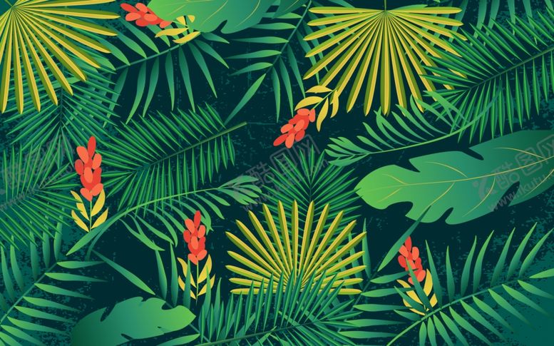 编号：63539009221202009104【酷图网】源文件下载-植物背景墙