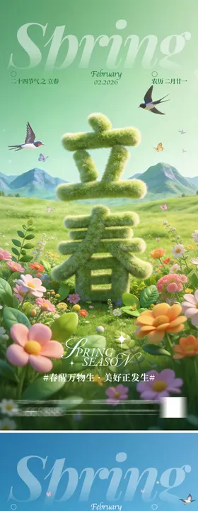 立春节气移动端海报