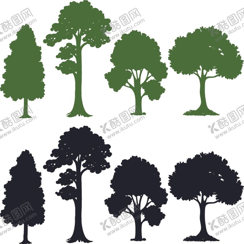 编号：13499509231931145403【酷图网】源文件下载-树矢量图