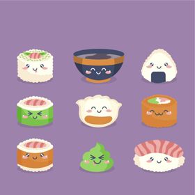 可爱手绘美食