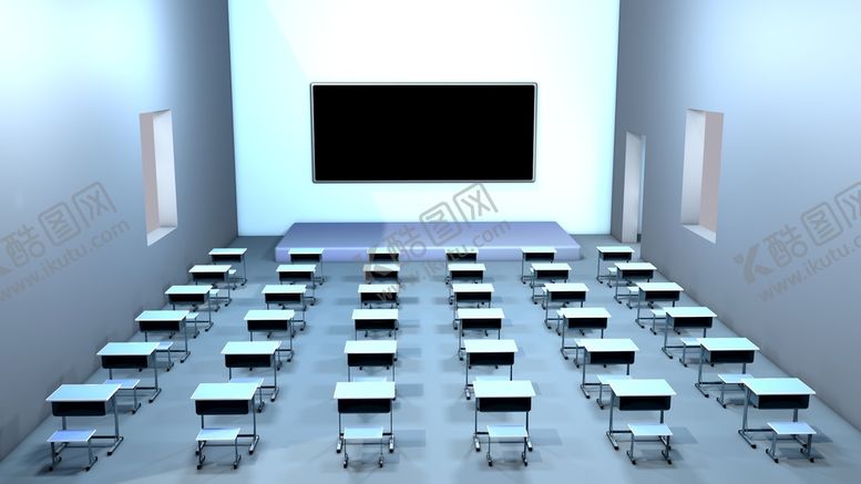编号：49147201281251153574【酷图网】源文件下载-C4D 教室 建模 黑板