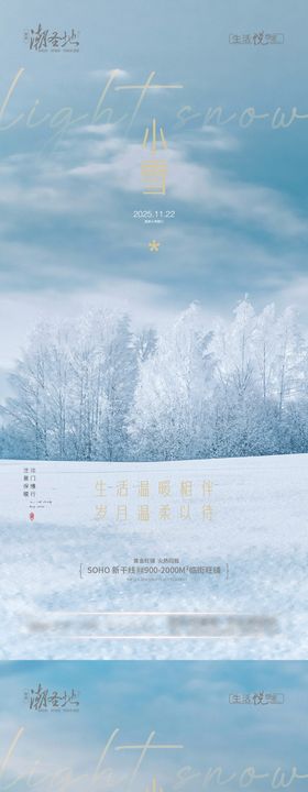 地产小雪节气系列海报