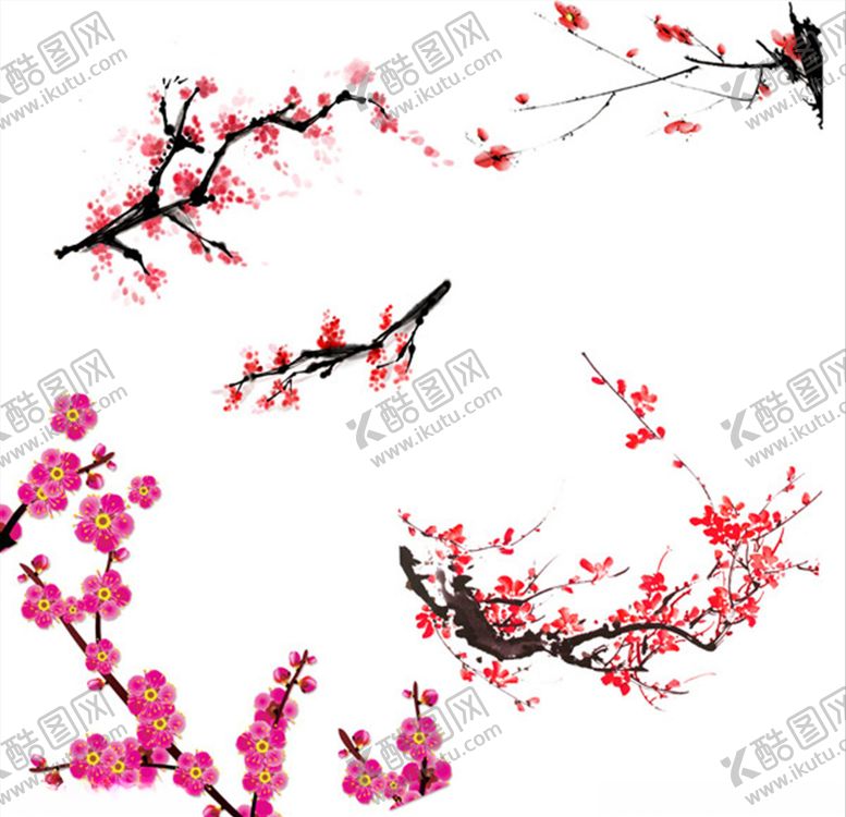 编号：63593709202215049619【酷图网】源文件下载-水墨梅花