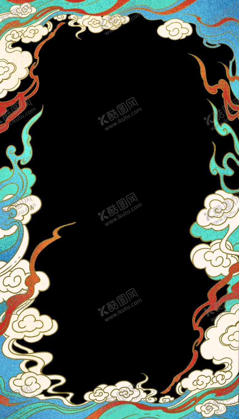 编号：37403210181008517137【酷图网】源文件下载-国潮花边背景