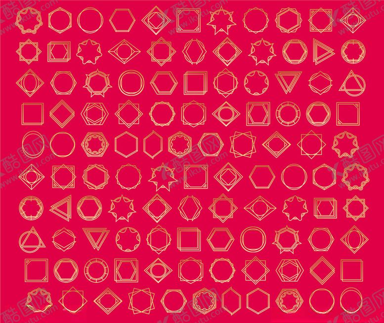 编号：43291303312157028723【酷图网】源文件下载-几何边框图案