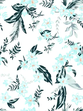 碎花手绘卉数码印朵
