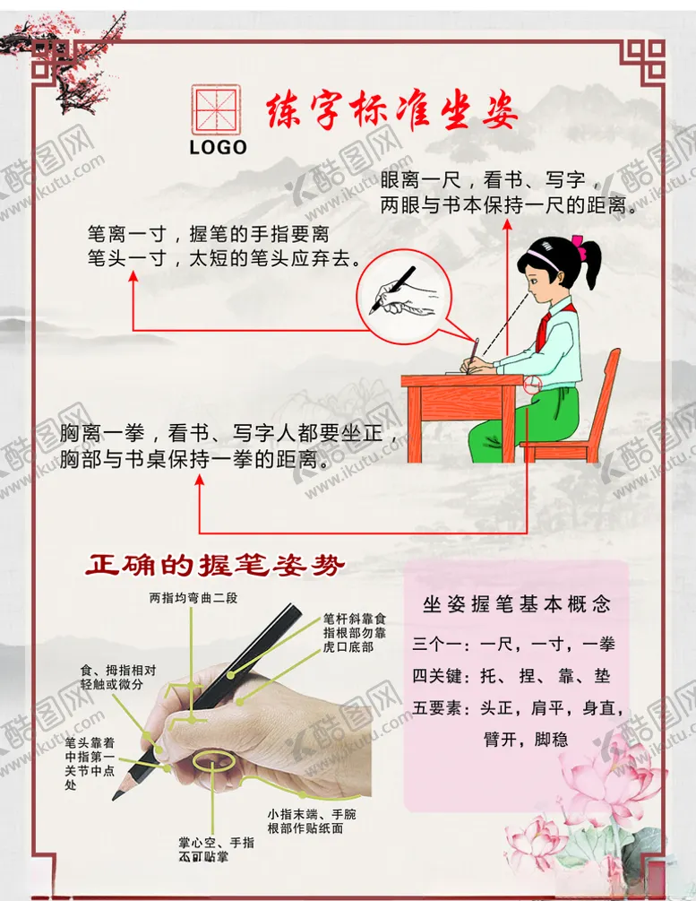 编号：84071204111433574952【酷图网】源文件下载-练字标准姿势