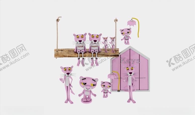 编号：63296610210946523151【酷图网】源文件下载-小熊形象墙卡通