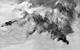 水墨山水大幅画新中式抽象画装饰新中式